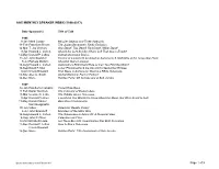 Speaker Index.1996-2013.Xls: Printed 1/1/14 Page 1 of 9 AAC MONTHLY SPEAKER INDEX (1996-2013)
