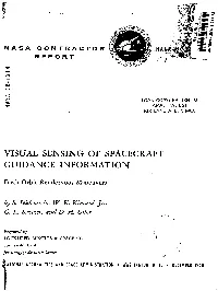 Visual Sensing of Spacecraft Guidance Information