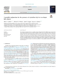 A Possible Explanation for the Presence of Crystalline H2O-Ice on Kuiper Belt Objects