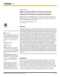 Addressing the Role of Conformational Diversity in Protein Structure Prediction