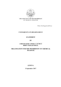 Conference on Disarmament Statement by Ambassador