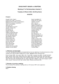 CROSS-PARTY GROUP on CROFTING Meeting 27 Of