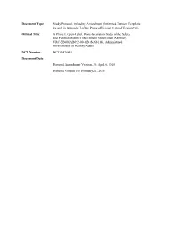 Study Protocol, Including Amendment