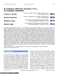 A Luminous Efficiency Function, V*(1), for Daylight Adaptation