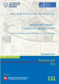 Abstracts and Cvs