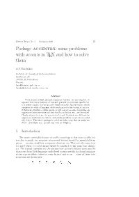 Some Problems with Accents in TEX and How to Solve Them
