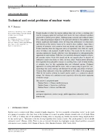Technical and Social Problems of Nuclear Waste