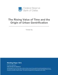 The Rising Value of Time and the Origin of Urban Gentrification