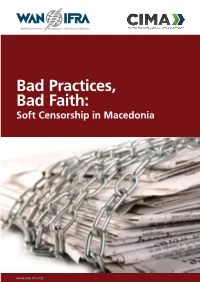 Bad Practices, Bad Faith: Soft Censorship in Macedonia