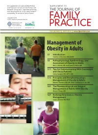 Management of Obesity in Adults S1 Introduction Stephen A