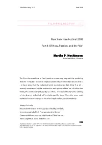 Martha P. Nochimson Associate Editor, Cineaste