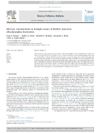 Mercury Concentrations in Multiple Tissues of Kittlitz's Murrelets (Brachyramphus Brevirostris)
