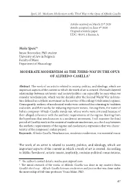 Moderate Modernism As the Third Way in the Opus of Alfredo Casella