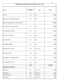 Planned Maintenance Programme As at 30.03.12