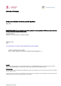 University of Groningen Design and Verification of Lock-Free Parallel