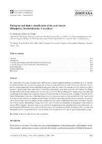 Zootaxa,Phylogeny and Higher Classification of the Scale Insects