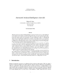 Automated Artificial Intelligence (Autoai)