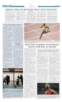 Bolt Has Injured Hamstring, Status for Rio in Doubt