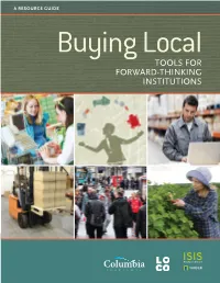 BUYING LOCAL: Tools for Forward-Thinking Institutions