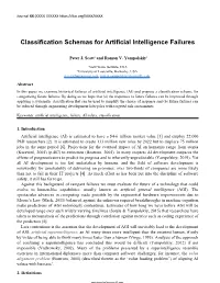 Classification Schemas for Artificial Intelligence Failures