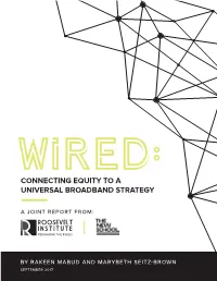 Connecting Equity to a Universal Broadband Strategy