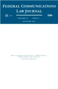 Does the Communications Act of 1934 Contain a Hidden Internet Kill Switch?