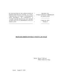 In the Matter of the Application Of