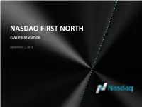 Nasdaq First North Case Presentation