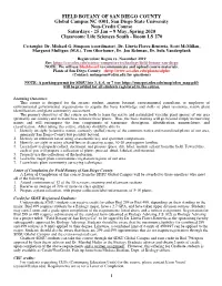 Spring 2020 Field Botany Syllabus