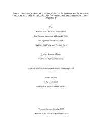 Strengthening Canadian Citizenship: but How and for Whose Benefit? the Rise and Fall of (Bill) C24, Or Towards a Hierarchized Canadian Citizenship