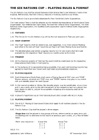 The Six Nations Cup – Playing Rules & Format