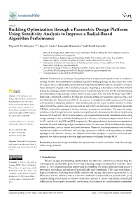 Building Optimization Through a Parametric Design Platform: Using Sensitivity Analysis to Improve a Radial-Based Algorithm Performance