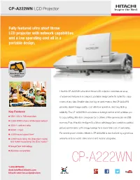 CP-A222WN LCD Projector