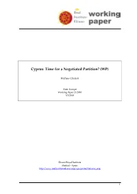 Cyprus: Time for a Negotiated Partition? (WP)