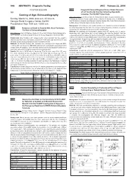 Diagnostic Testing JACC February 21, 2006