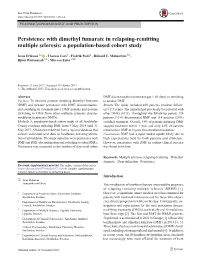 Persistence with Dimethyl Fumarate in Relapsing-Remitting Multiple Sclerosis: a Population-Based Cohort Study