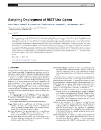Scripting Deployment of NIST Use Cases
