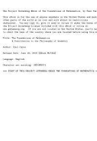 The Foundations of Mathematics