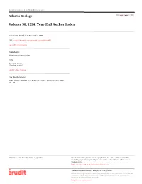 Volume 30, 1994, Year-End Author Index