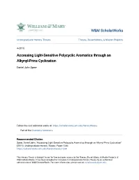 Accessing Light-Sensitive Polycyclic Aromatics Through an Alkynyl-Prins Cyclization