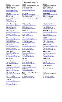Base/Wing Contact List