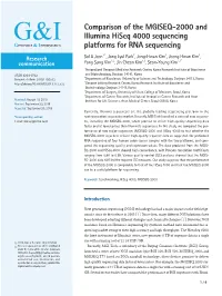 Comparison of the MGISEQ-2000 and Illumina