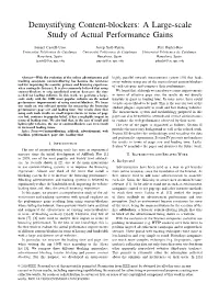Demystifying Content-Blockers: a Large-Scale Study of Actual Performance Gains