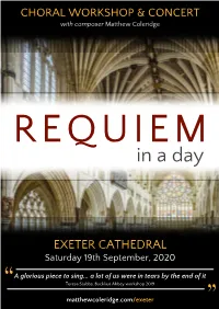 EXETER CATHEDRAL Requiem in A