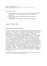Handout Ringvorlesung Klassik