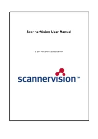 Scannervision User Manual