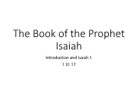 The Book of the Prophet Isaiah