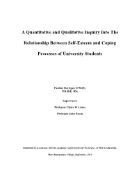 A Quantitative and Qualitative Inquiry Into the Relationship Between Self