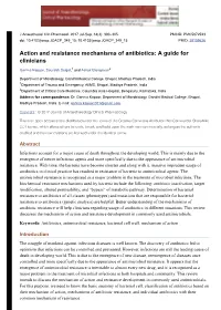 Action and Resistance Mechanisms of Antibiotics: a Guide for Clinicians