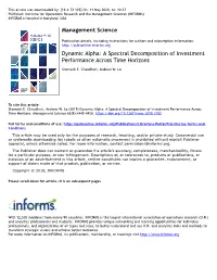 Dynamic Alpha: a Spectral Decomposition of Investment Performance Across Time Horizons